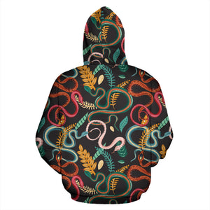 Colorful Snake Plant Pattern Men Women Pullover Hoodie