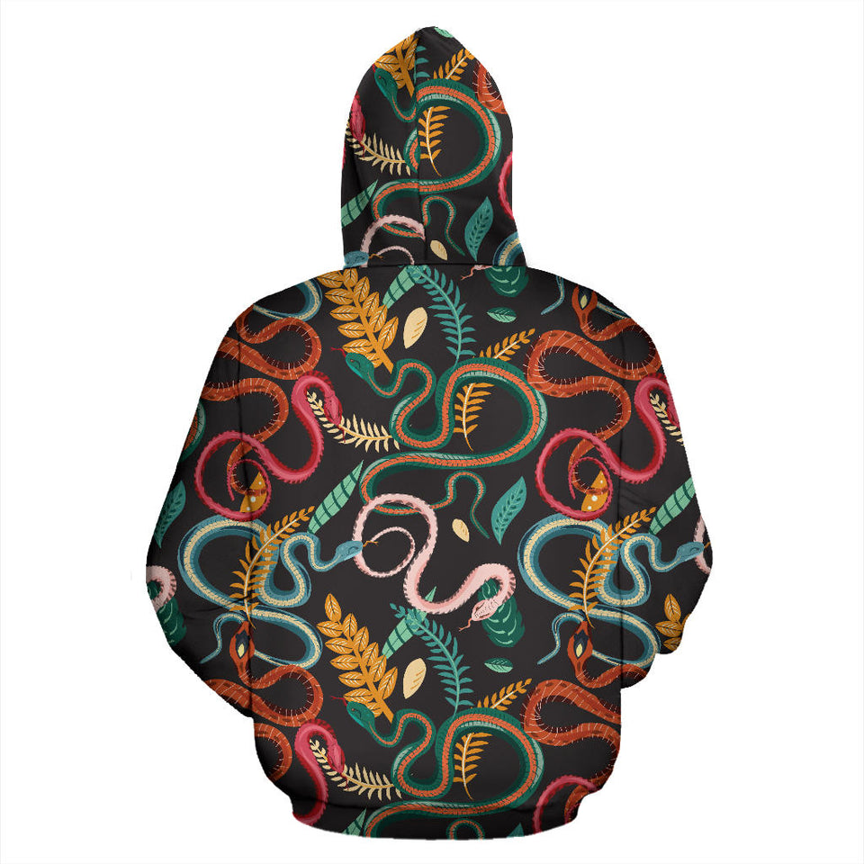 Colorful Snake Plant Pattern Men Women Pullover Hoodie