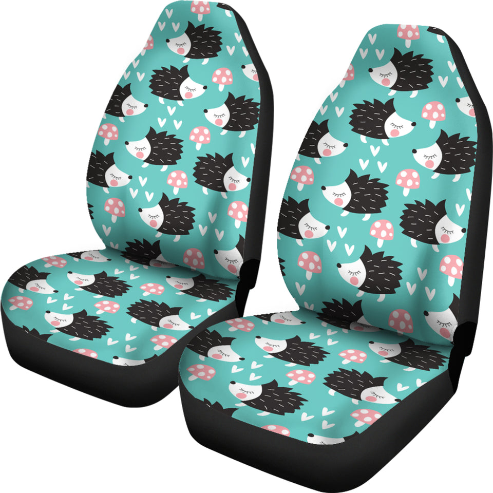 Hedgehog Pattern Print Design 03 Universal Fit Car Seat Covers
