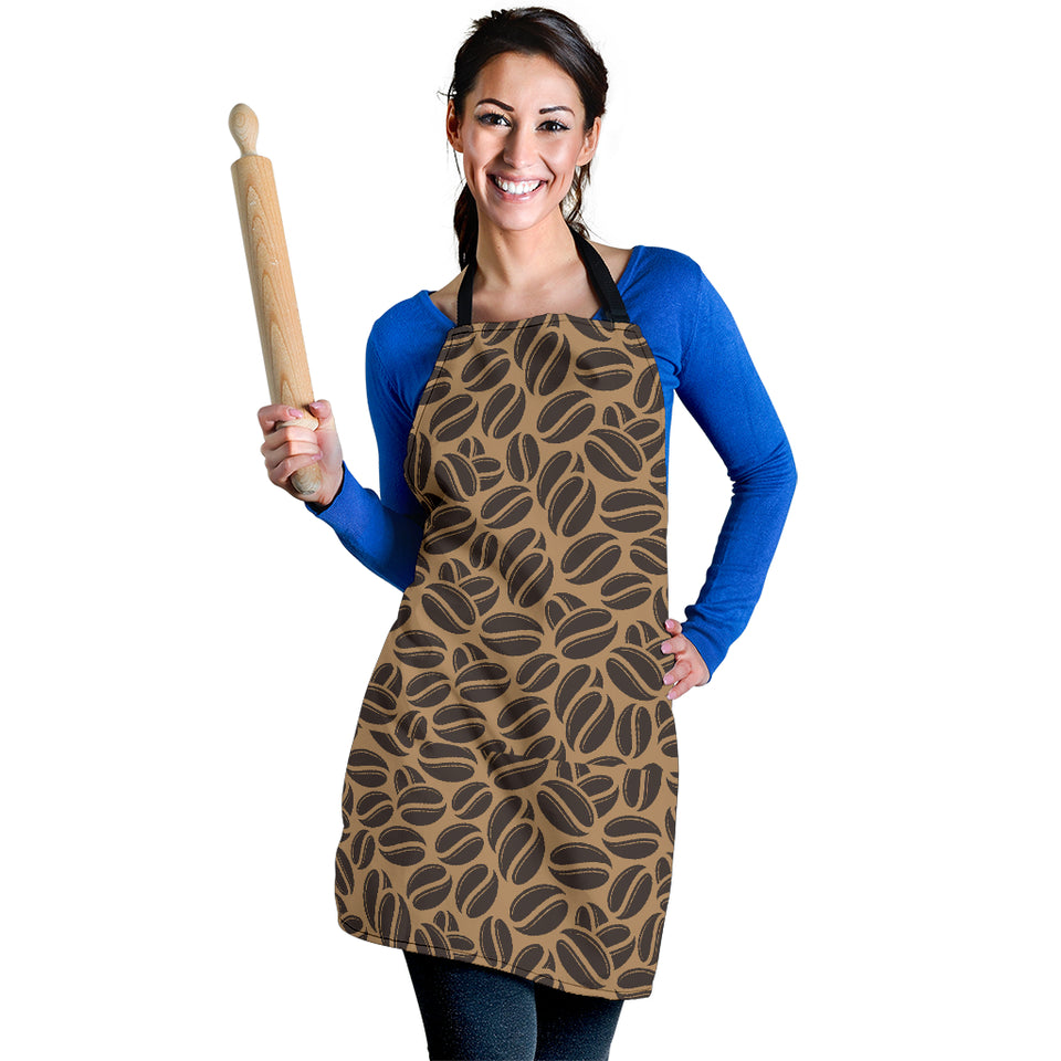 Coffee Bean On Brown Background Adjustable Apron