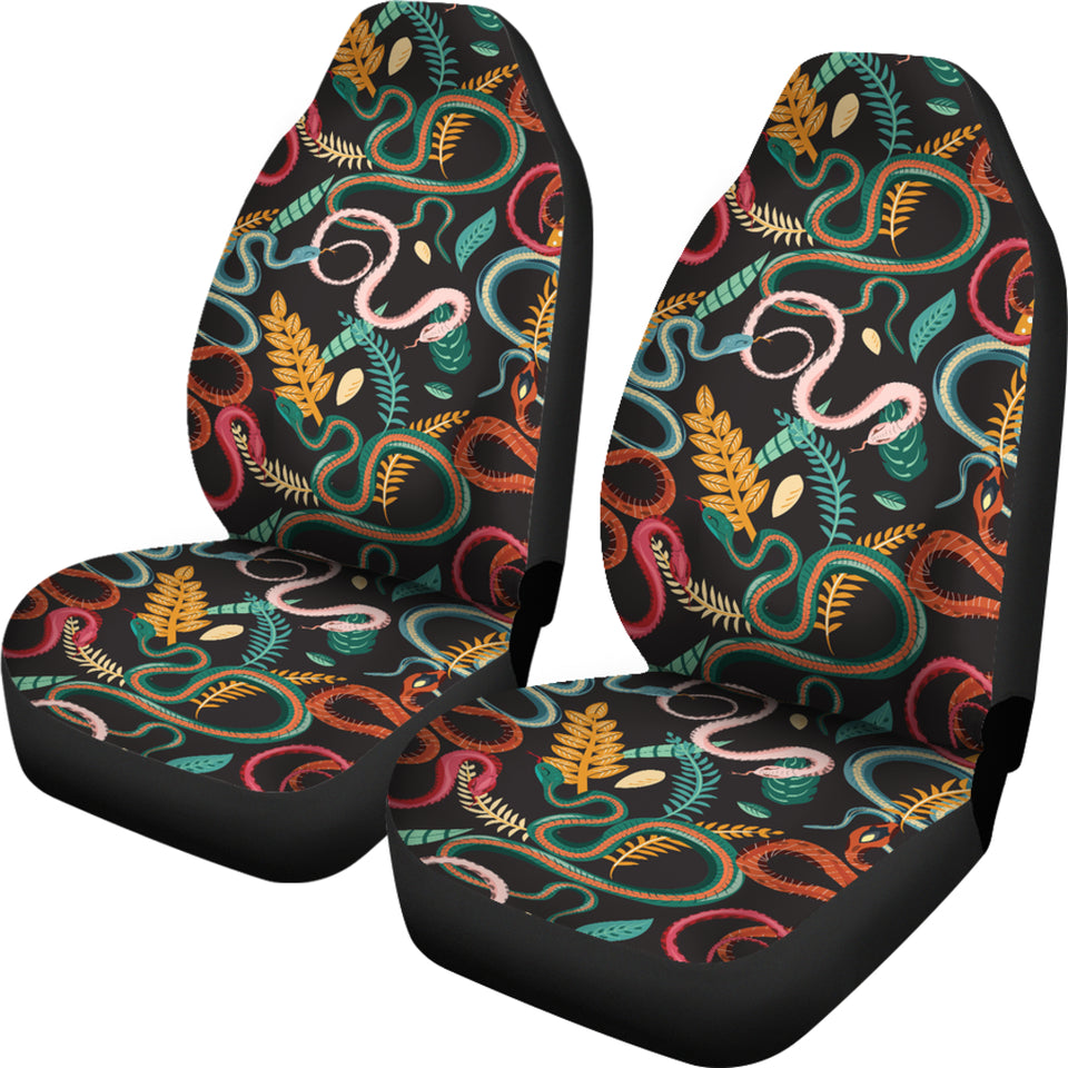 Colorful Snake Plant Pattern  Universal Fit Car Seat Covers