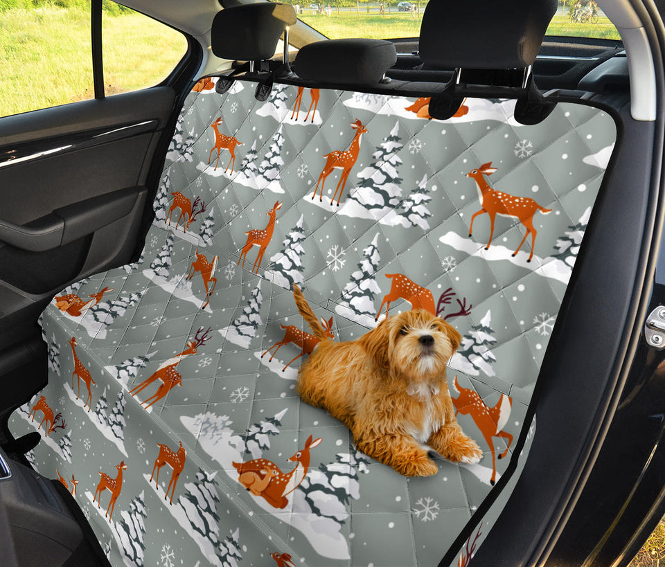 Beautiful Deers Winter Christmas Dog Car Seat Covers