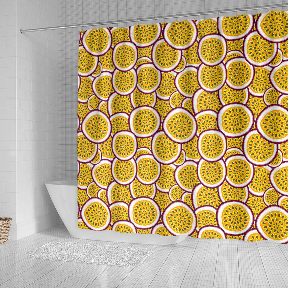 Passion Fruits Slice Pattern Shower Curtain Fulfilled In US