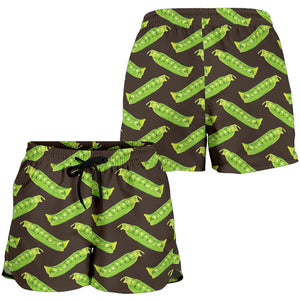 Green Peas Pattern Print Design 05 Women Shorts