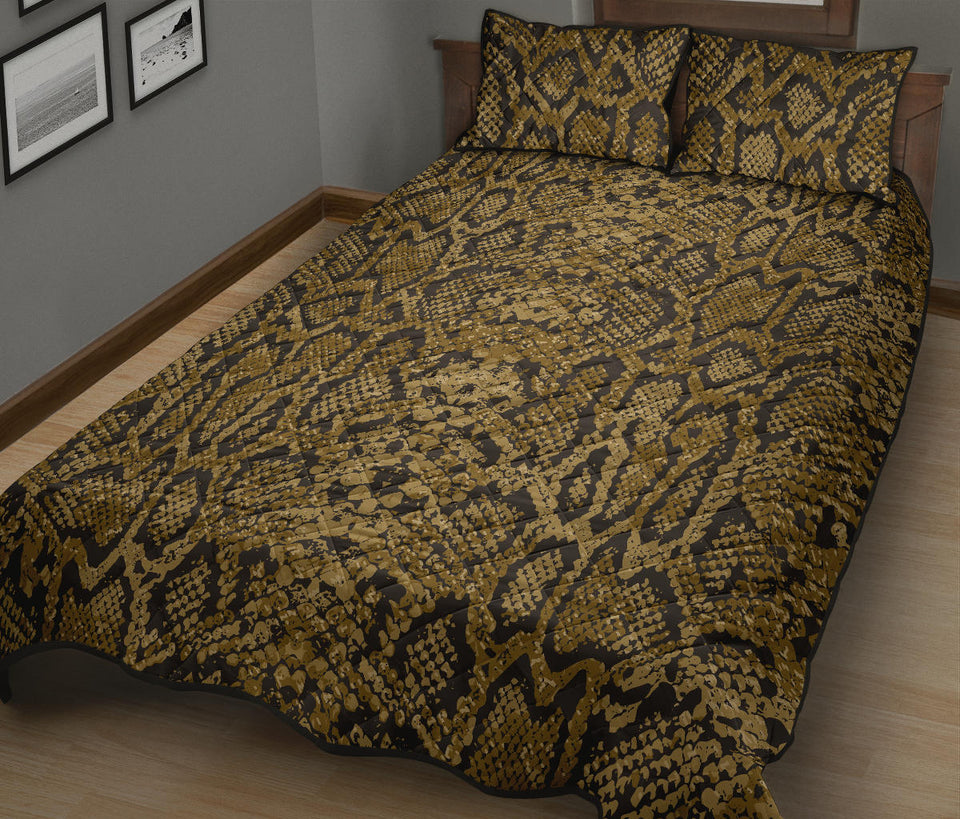 Snake skin pattern Quilt Bed Set