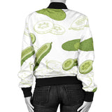 Cucumber Sketch Pattern Women'S Bomber Jacket