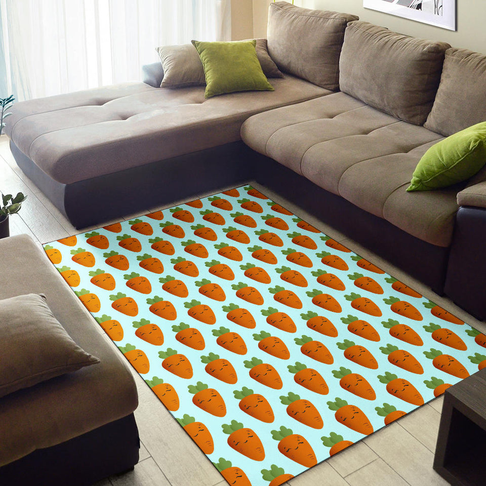 Carrot Pattern Print Design 03 Area Rug