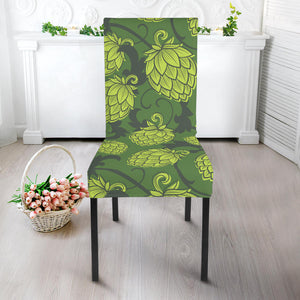 Hop Pattern Hop Cone Background Dining Chair Slipcover
