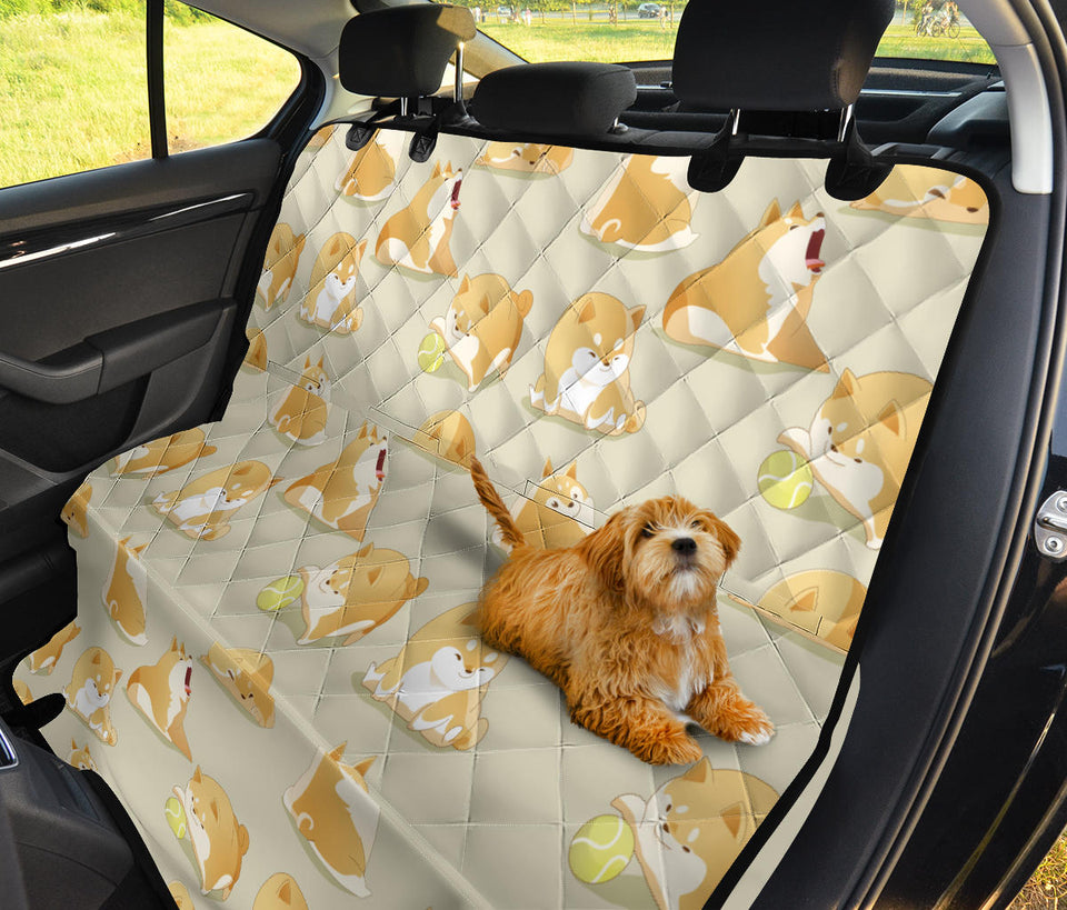 Cute Fat Shiba Inu Dog Pattern Dog Car Seat Covers