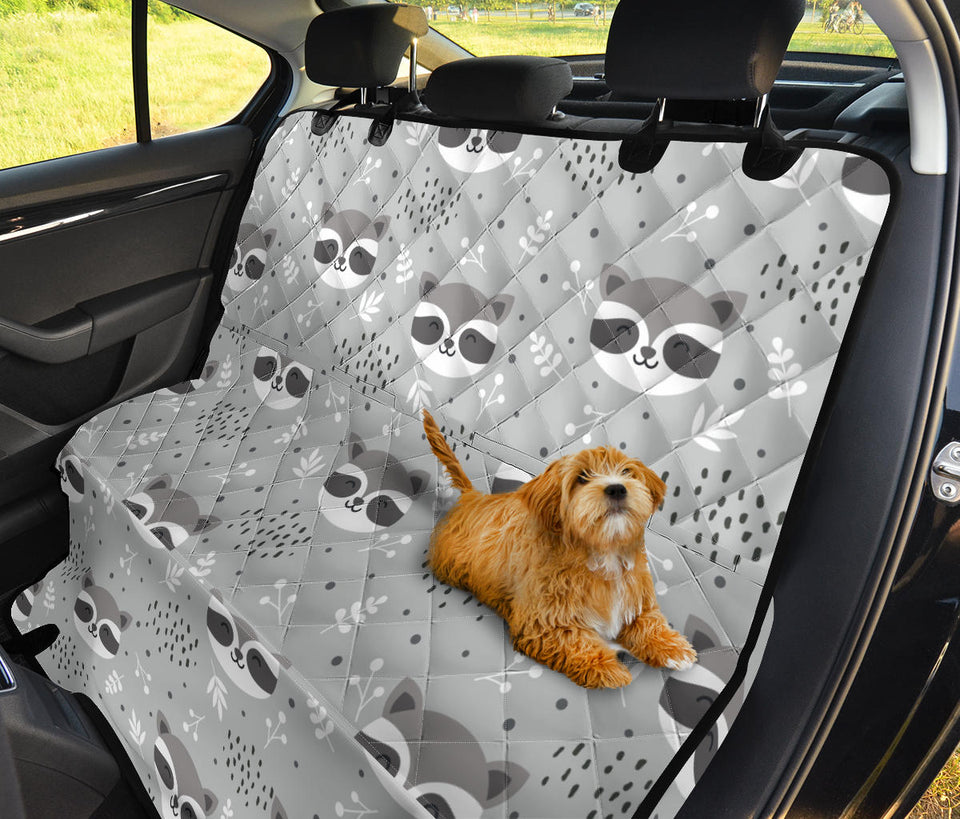 Cute Raccoons Leaves Dot Dog Car Seat Covers