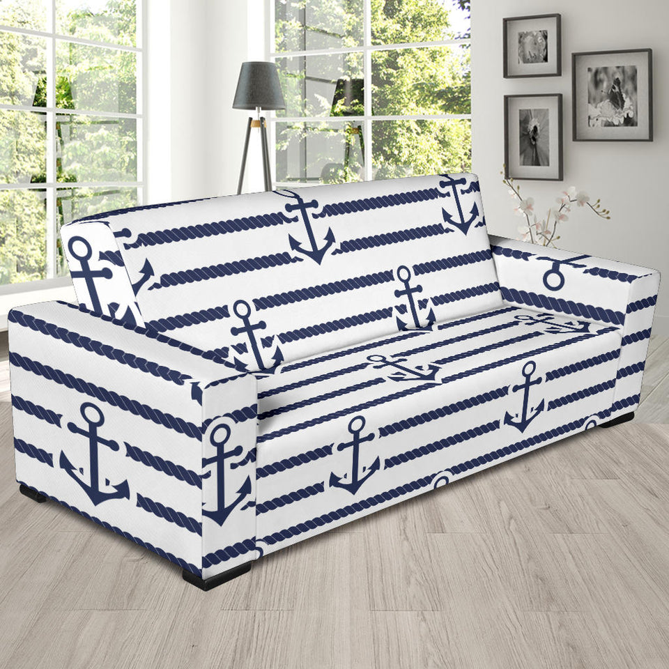Anchor Rope Nautical  Pattern Sofa Slipcover
