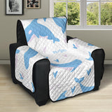 Blue whale pattern Recliner Cover Protector
