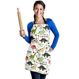 Cute Dinosaurs Pattern Adjustable Apron