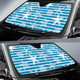 Starfish Blue Blackground Car Sun Shade
