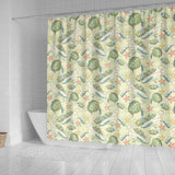 Hand Drawn Sea Turtle Fish Pattern Shower Curtain Fulfilled In US