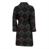 Casino Cards Suits Pattern Print Design 05 Men's Bathrobe