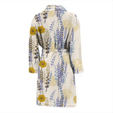 Lavender Modern Pattern Blackground Men'S Bathrobe