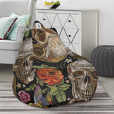 Skull Rose Humming Bird Flower Pattern Bean Bag Cover