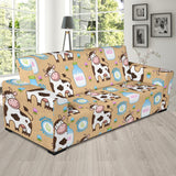 Cow Bottle Of Milk Pattern Sofa Slipcover