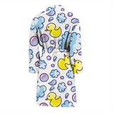 Duck Toy Pattern Print Design 01 Men's Bathrobe