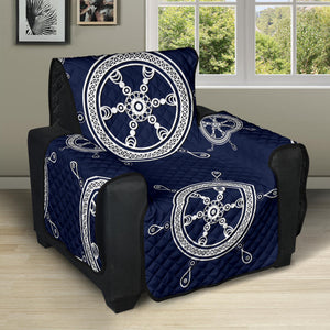 nautical steering wheel design pattern Recliner Cover Protector