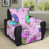 Cute ice cream cone animal pattern Recliner Cover Protector