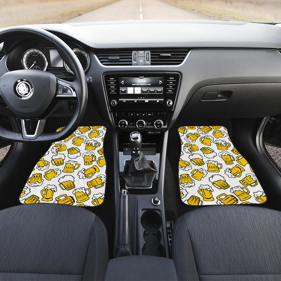 Beer Design Pattern Front And Back Car Mats