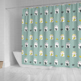 Cute Hamster Cheese Pattern Shower Curtain Fulfilled In US
