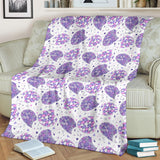 Hedgehog Pattern Print Design 05 Premium Blanket