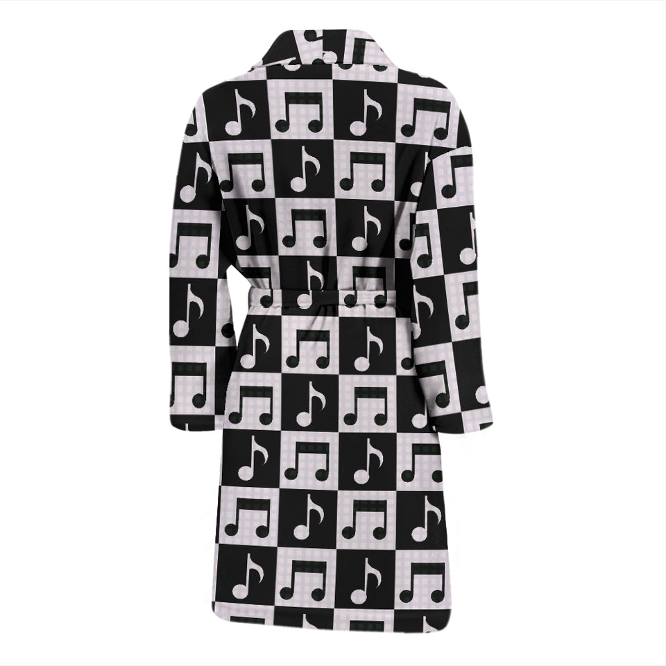 Music Notes Pattern Print Design 01 Men's Bathrobe