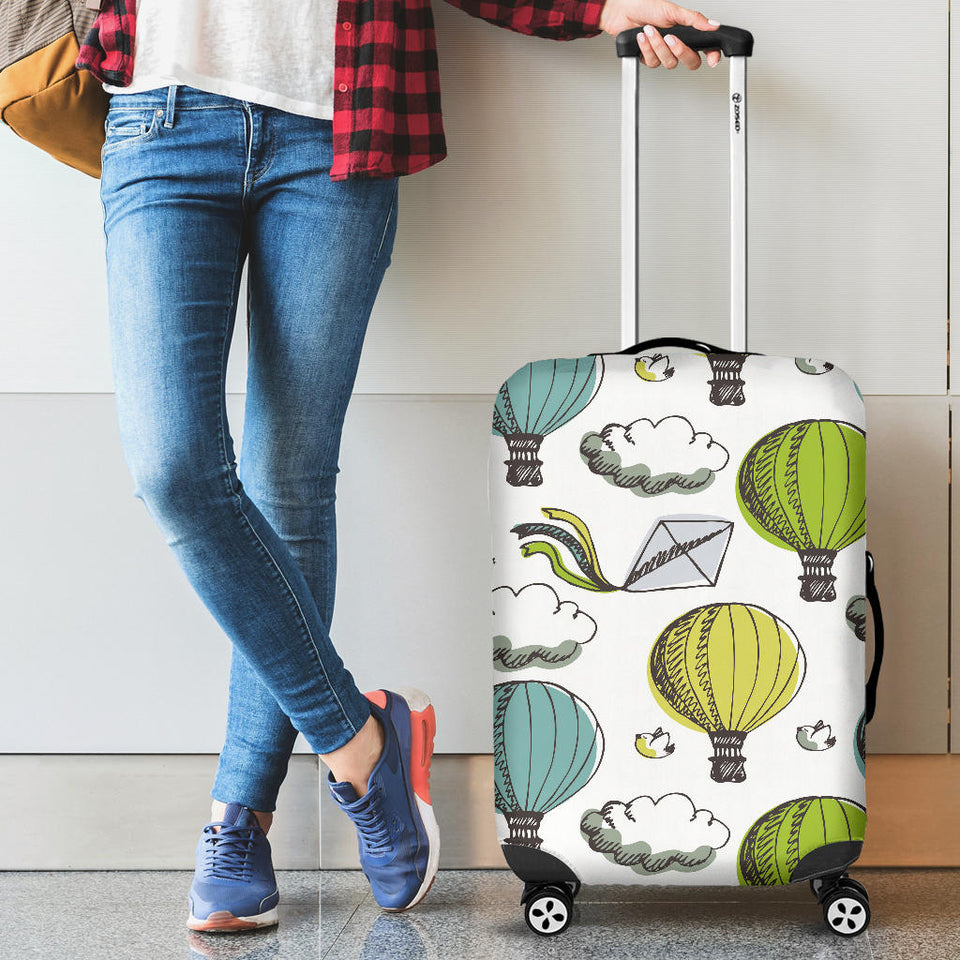 Hot Air Balloon Bird Cloud Pattern Luggage Covers