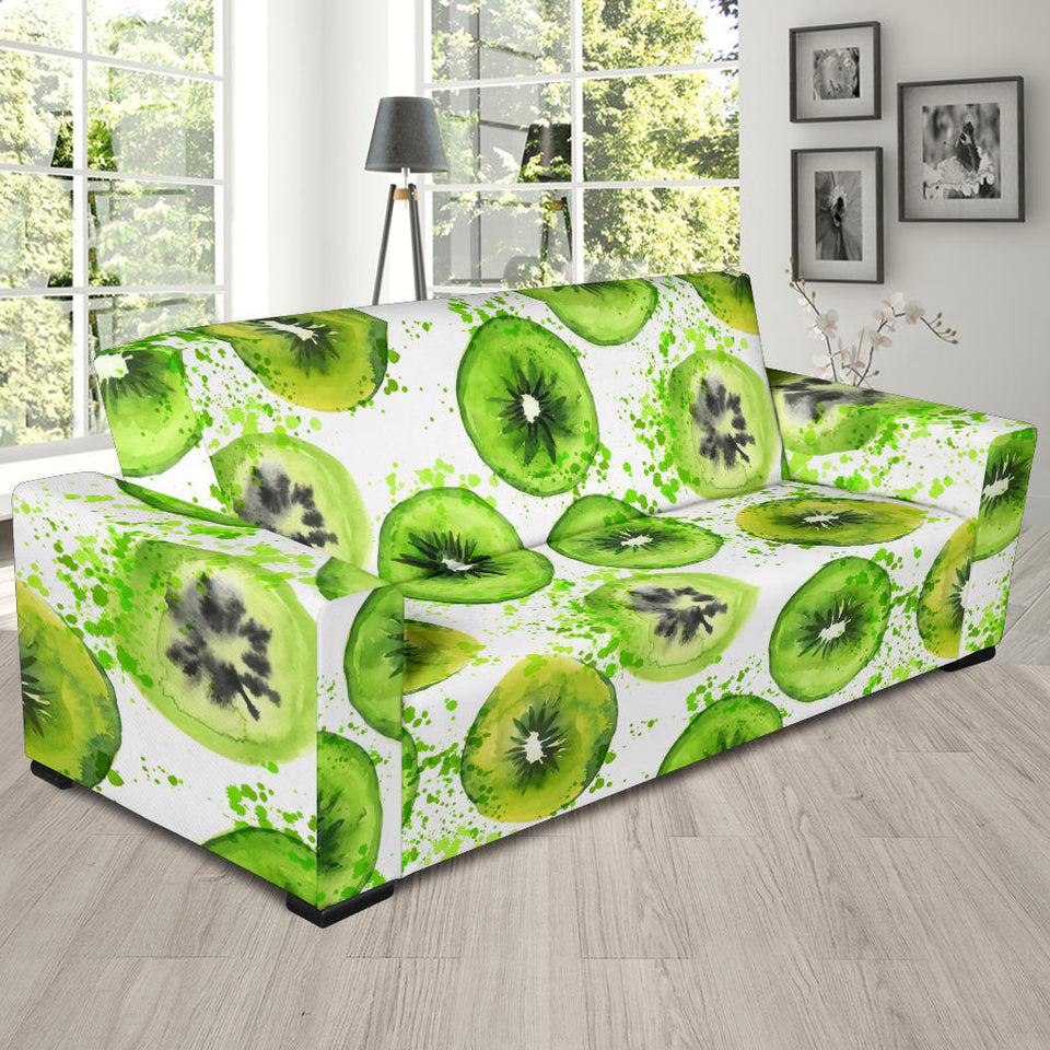 Watercolor Kiwi Pattern Sofa Slipcover