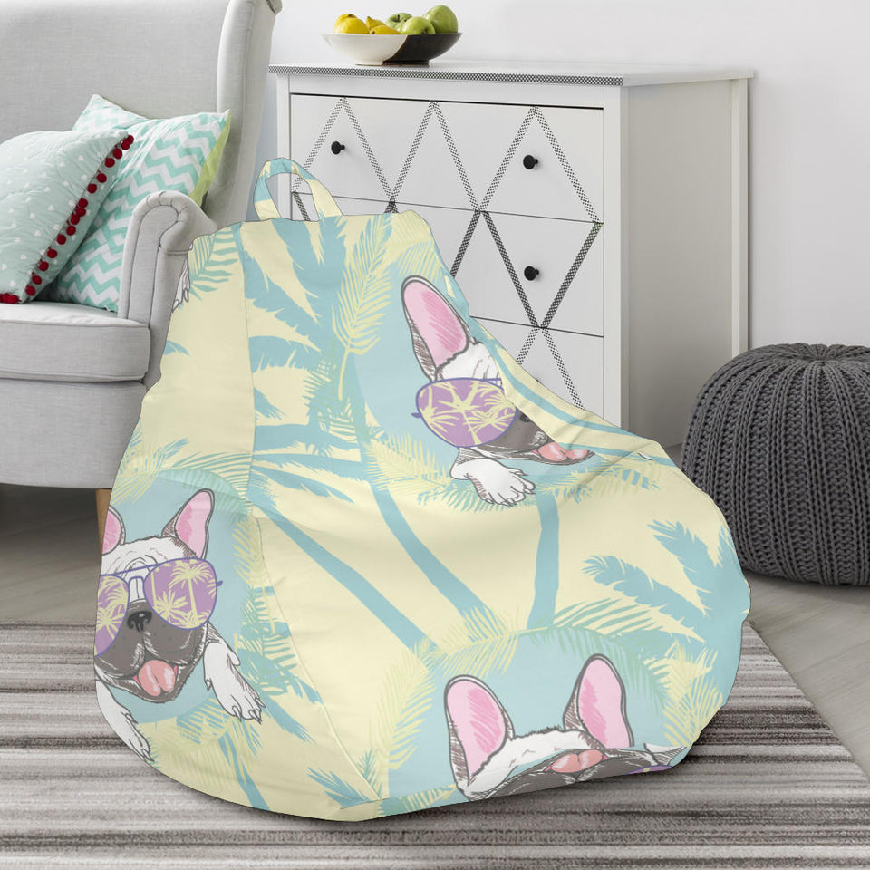 French Bulldog Hawaii Blackground Bean Bag Cover