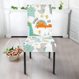 Cute Funny Kids Dinosaurs Pattern Dining Chair Slipcover