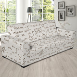 Chemistry Periodic Table Pattern Print Design 04 Sofa Slipcover