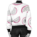 Dragon Fruit Pattern Women'S Bomber Jacket