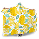 Lemon Design Pattern Hooded Blanket