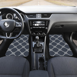 Nautical Steering Wheel Rope Pattern Front Car Mats