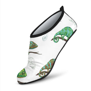 Chameleon Lizard Pattern Aqua Shoes