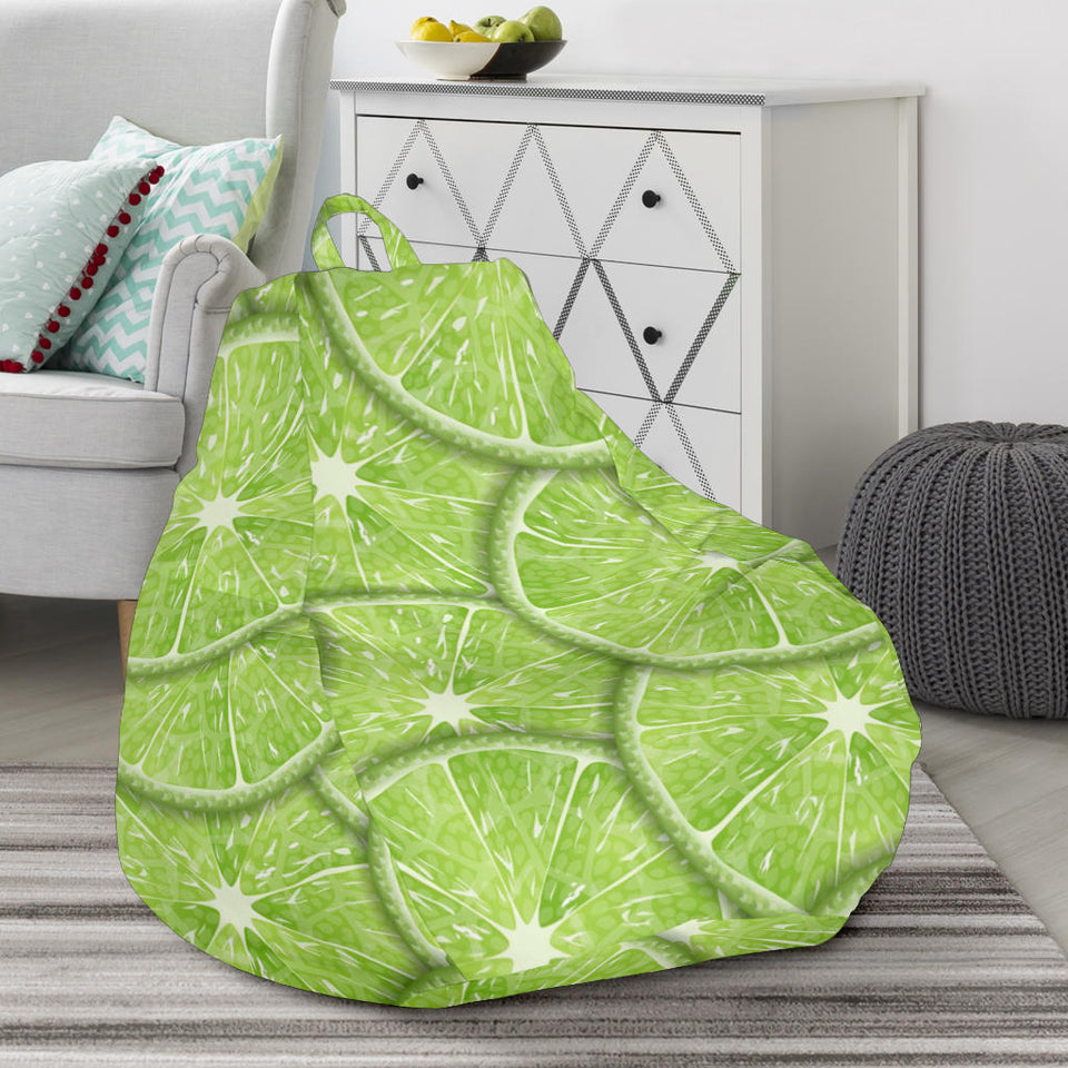 Slices Of Lime Pattern Bean Bag Cover