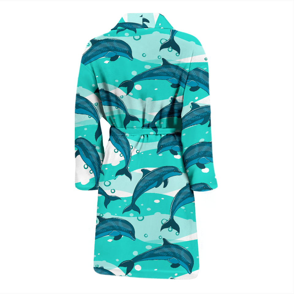 Dolphin Sea Pattern Men'S Bathrobe