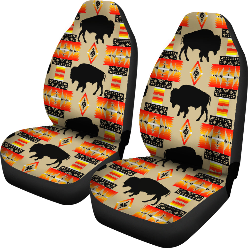 Seven Tribes Tan Buffalo Set Of 2 Car Seat Covers