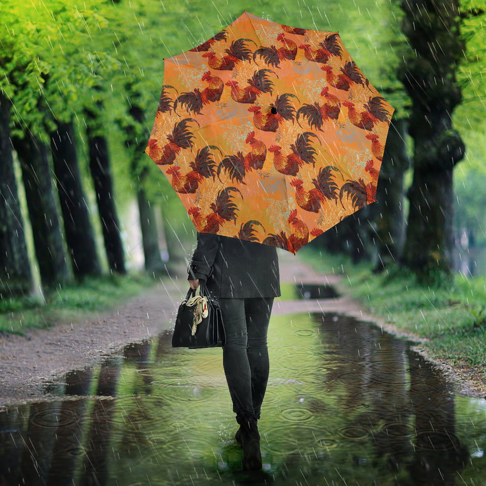 Red Rooster Chicken Cock Pattern Umbrella