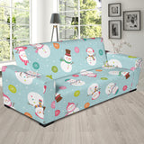 Cute Snowman Snowflake Pattern Sofa Slipcover