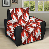 Fire flame symbol design pattern Recliner Cover Protector