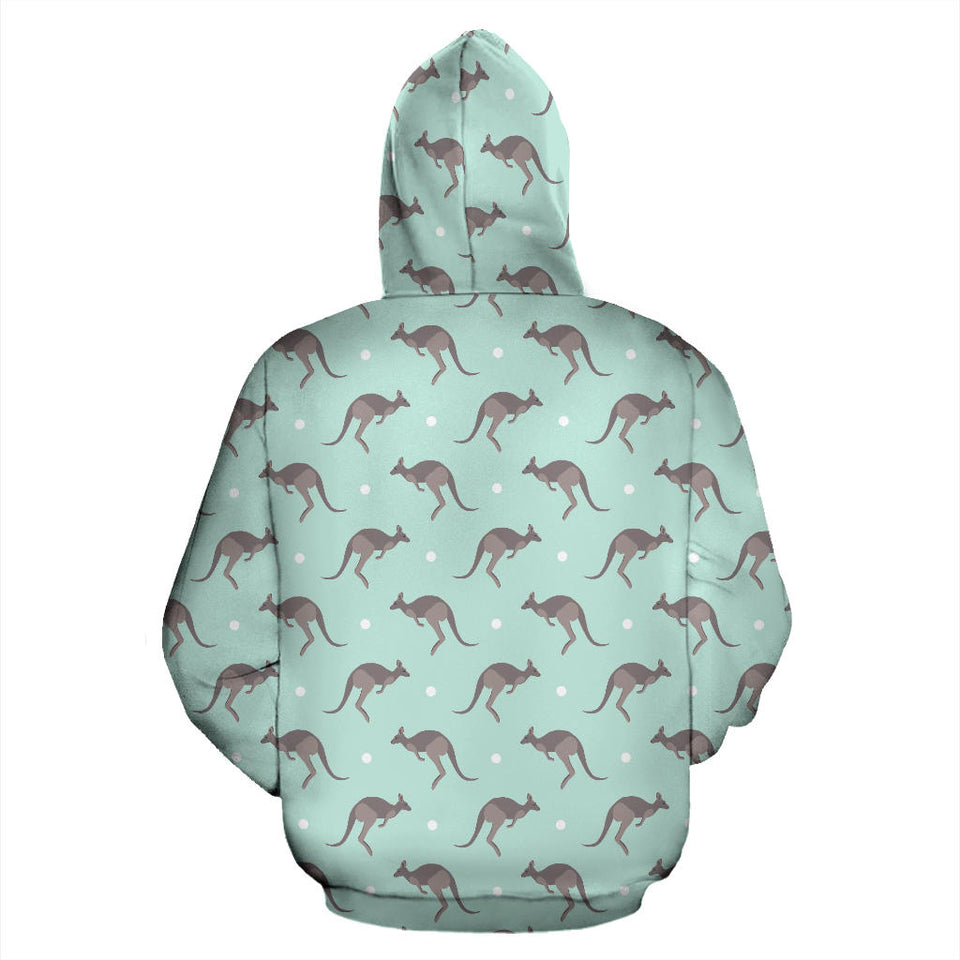 Kangaroo Pattern Background Men Women Pullover Hoodie
