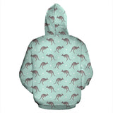 Kangaroo Pattern Background Men Women Pullover Hoodie