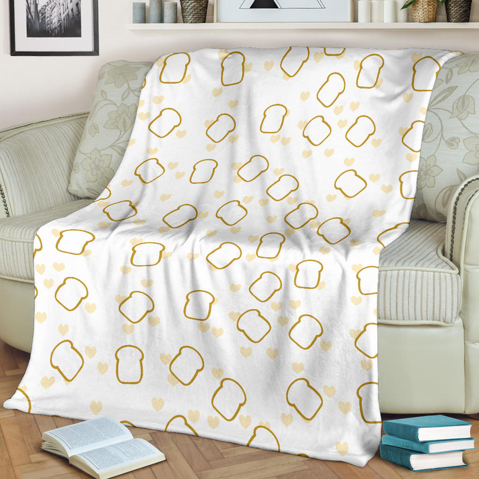 Bread Toast Pattern Print Design 01 Premium Blanket