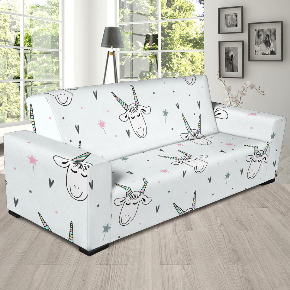 Cute Goat Design Pattern Sofa Slipcover