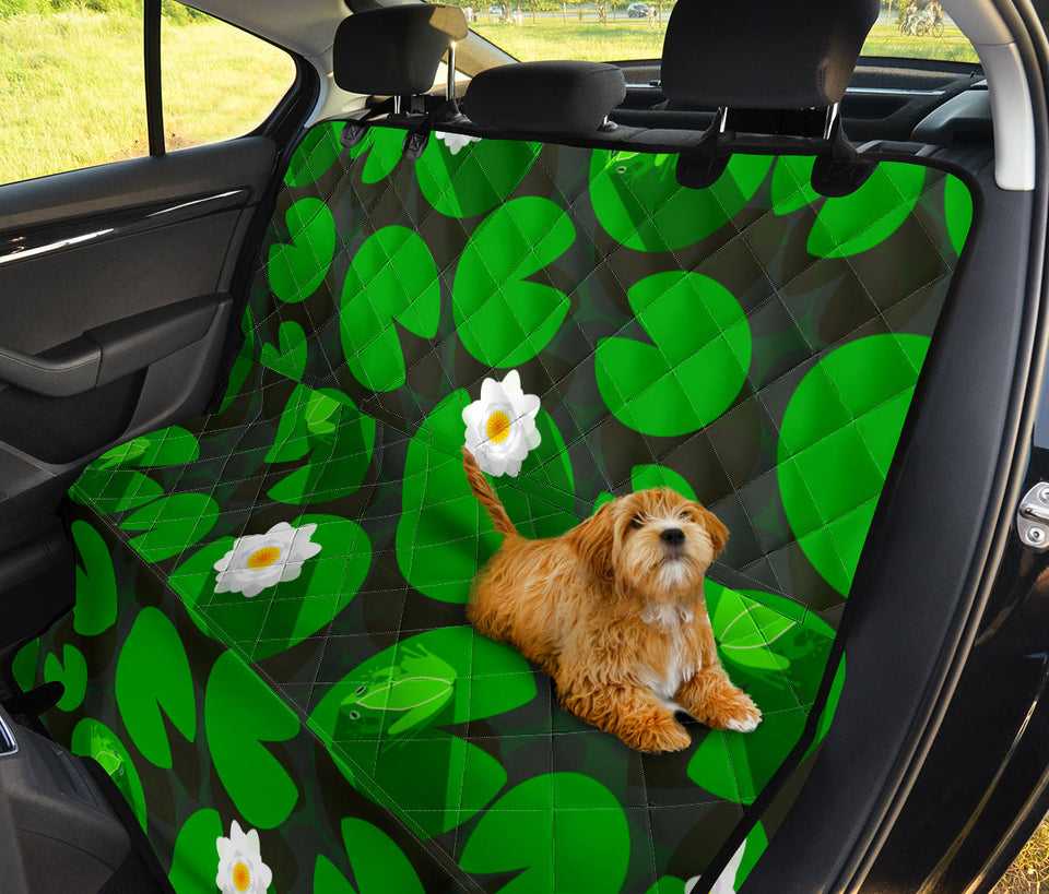 Frog Waterlily Pattern Dog Car Seat Covers